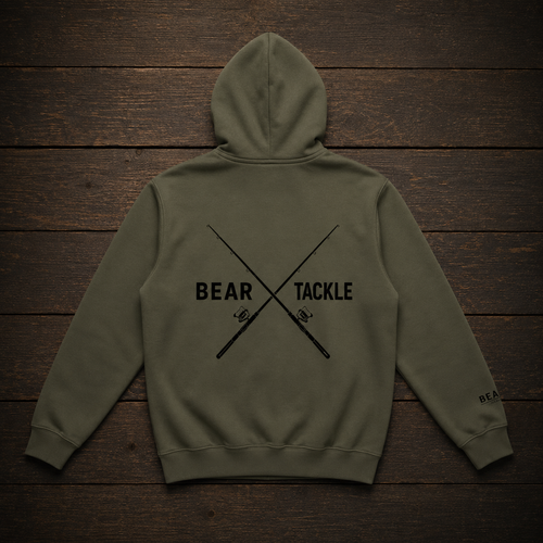Bear Tackle Heritage Crossed Rods carp fishing hoodie – product view 1