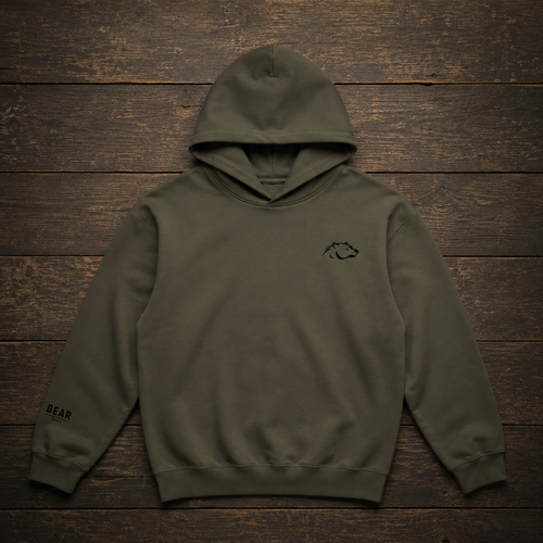 Bear Tackle Heritage Crossed Rods carp fishing hoodie – product view 2