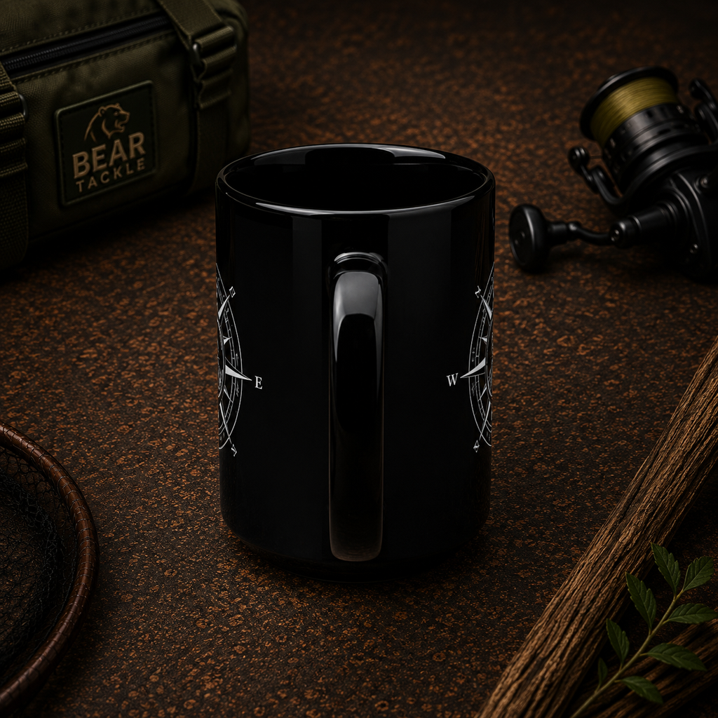 Bear Tackle black 15oz carp fishing mug – product view 4